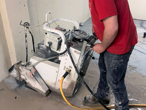 Floor Saw Cutting